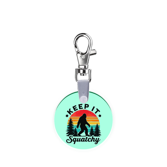 Keep It Squatchy Sasquatch Bigfoot Smart CodeClip Keychain Digital Badge Buddy