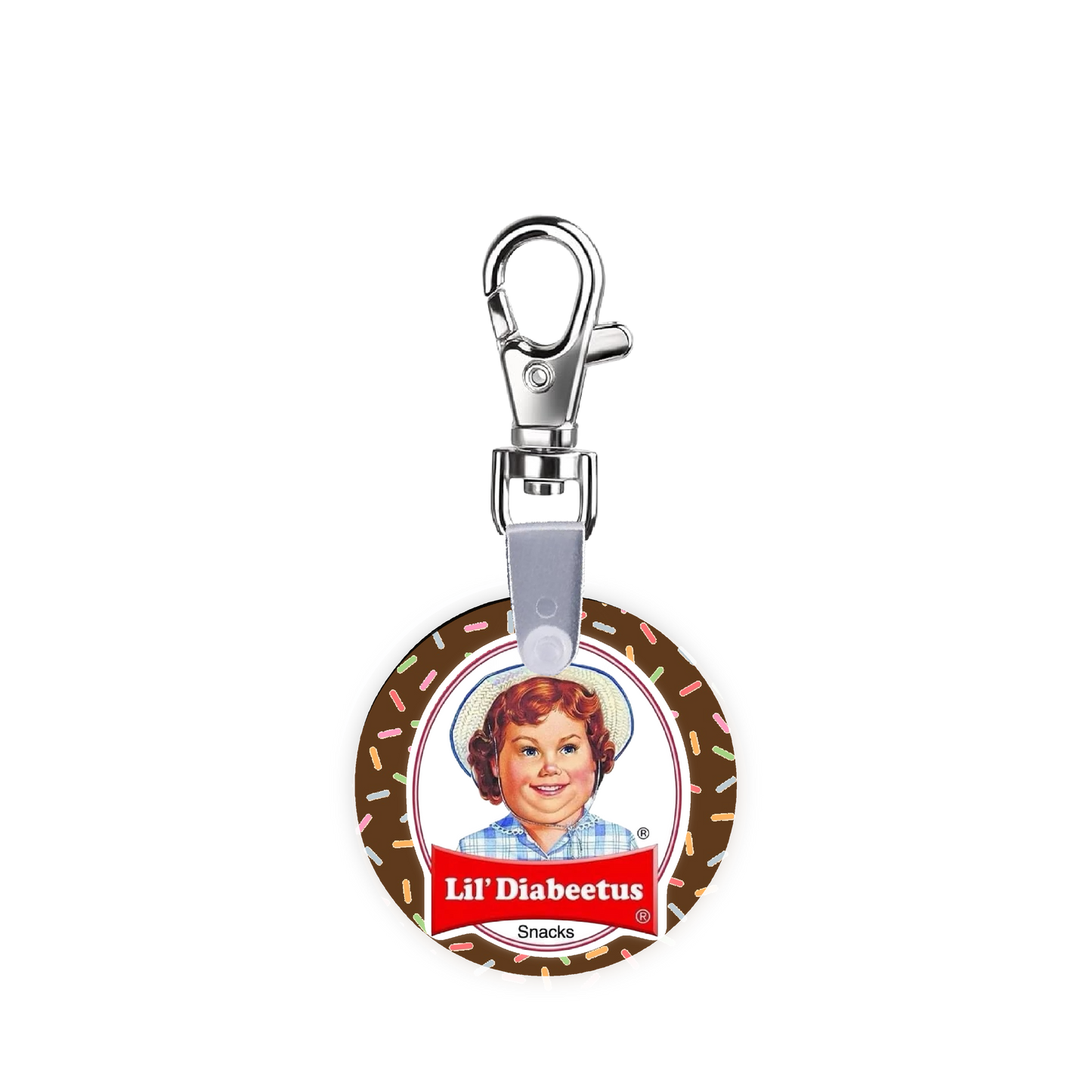 Little Diabeetus Parody Smart CodeClip Keychain Digital Badge Buddy