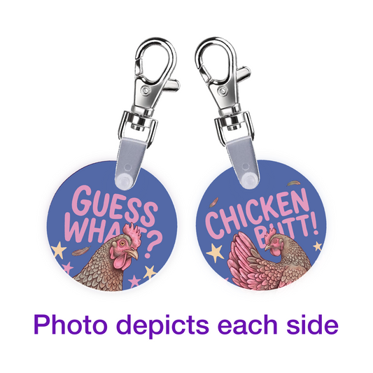 Guess What Chicken Butt Smart CodeClip Keychain Digital Badge Buddy