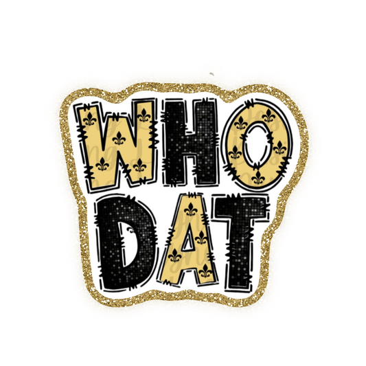 Saints Football Iron On Glitter Sports Patch