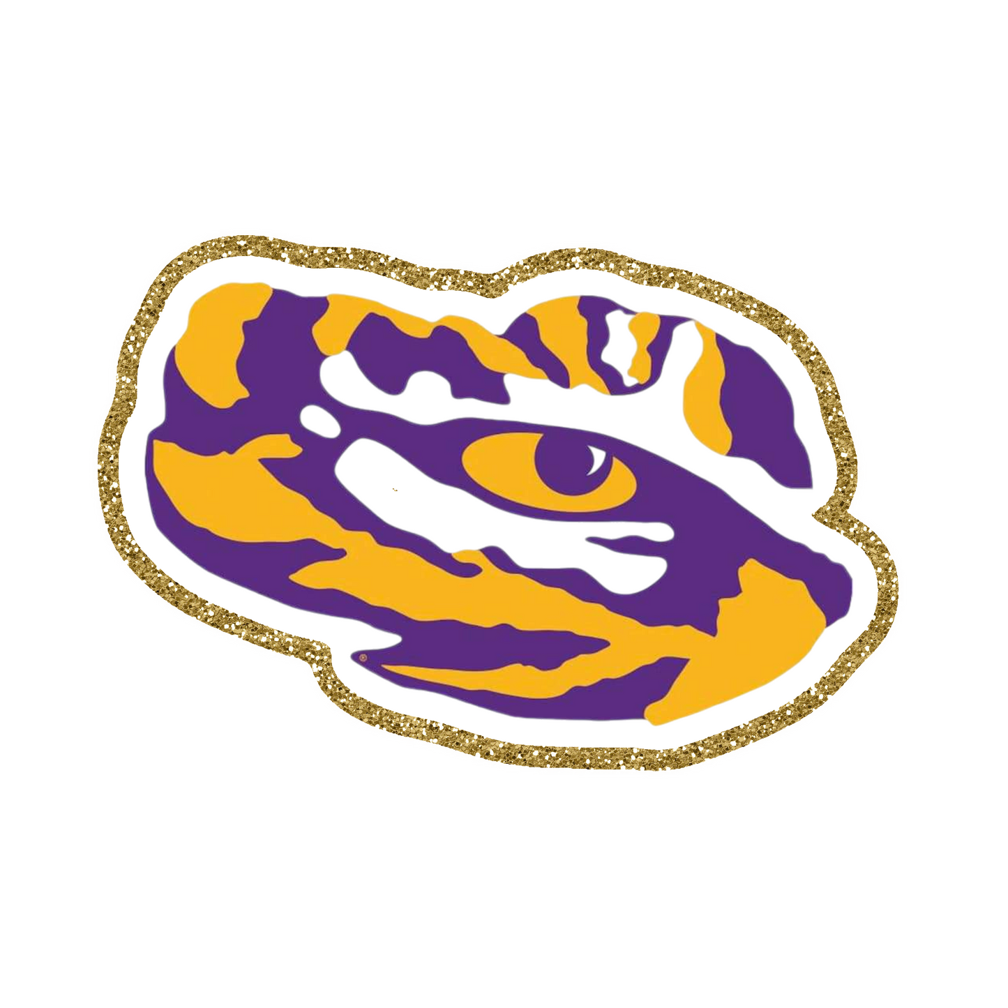 LSU Football Iron On Glitter Sports Patch