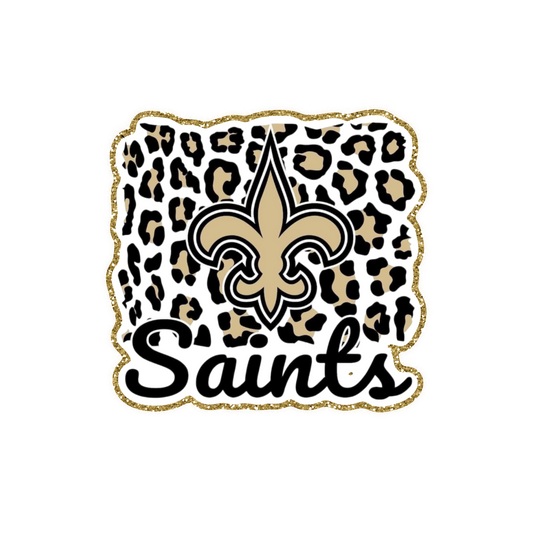 Saints Football Iron On Glitter Sports Patch
