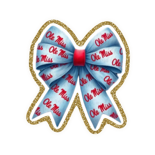 Ole Miss Football Iron On Glitter Sports Patch