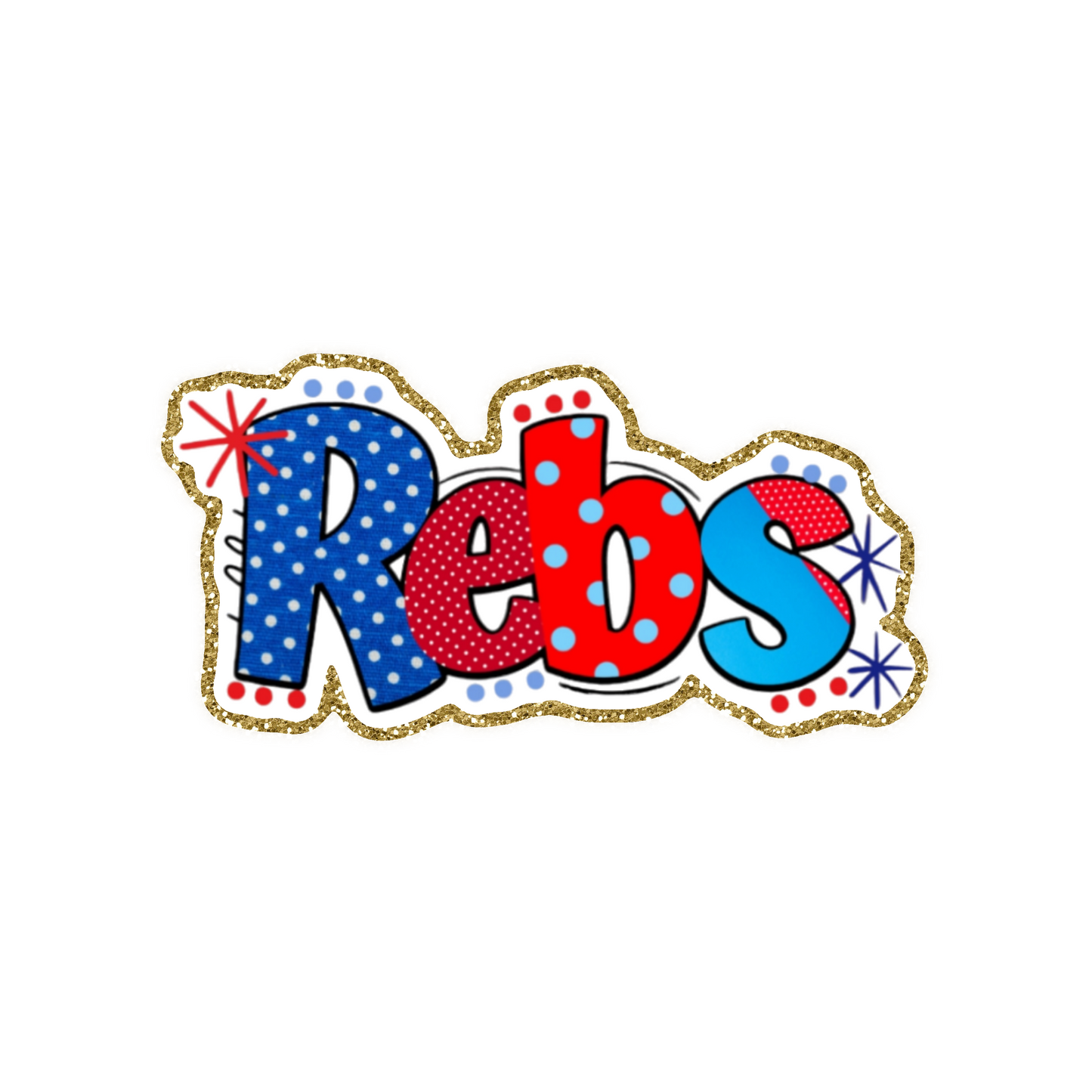 Ole Miss Football Iron On Glitter Sports Patch