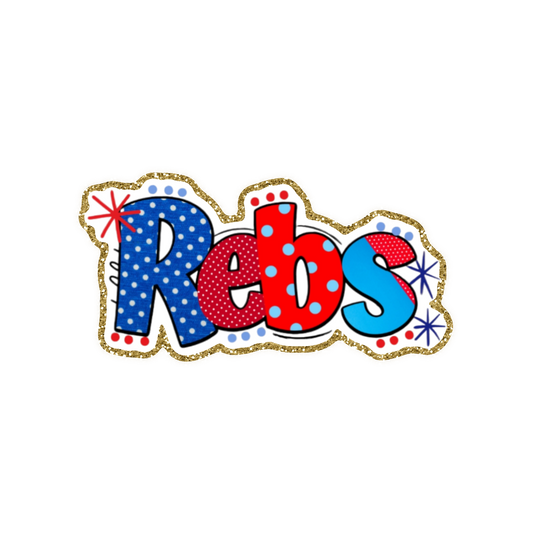 Ole Miss Football Iron On Glitter Sports Patch