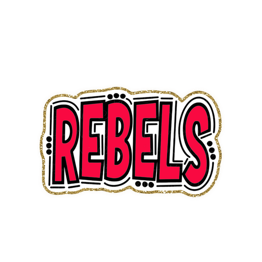 Ole Miss Football Iron On Glitter Sports Patch