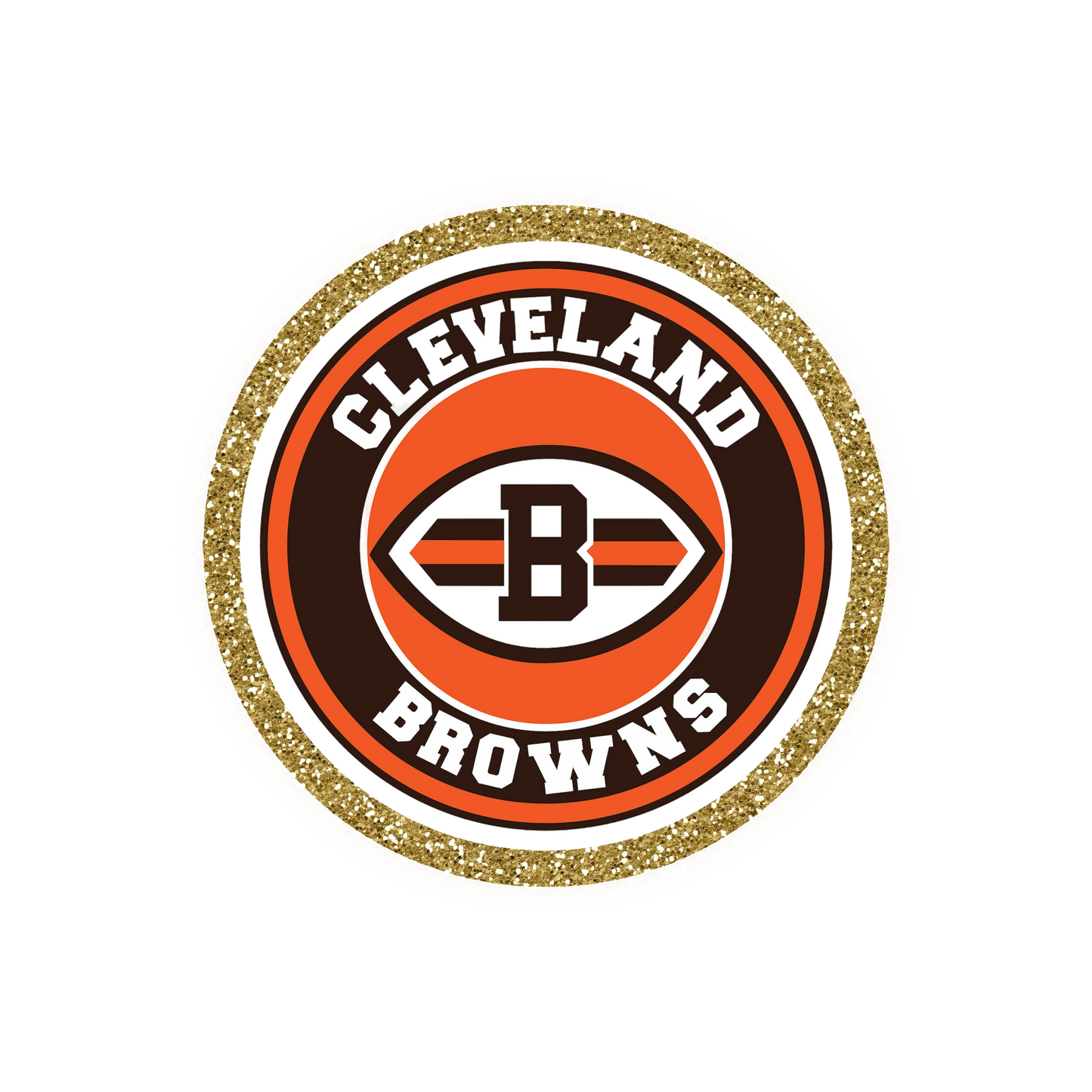 Cleveland Browns Football Iron On Glitter Sports Patch