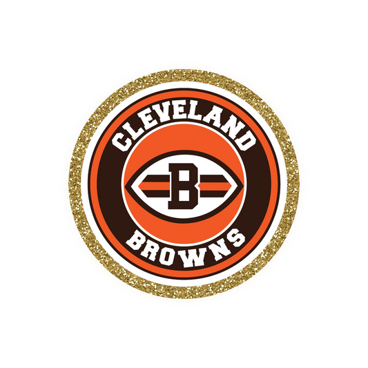Cleveland Browns Football Iron On Glitter Sports Patch
