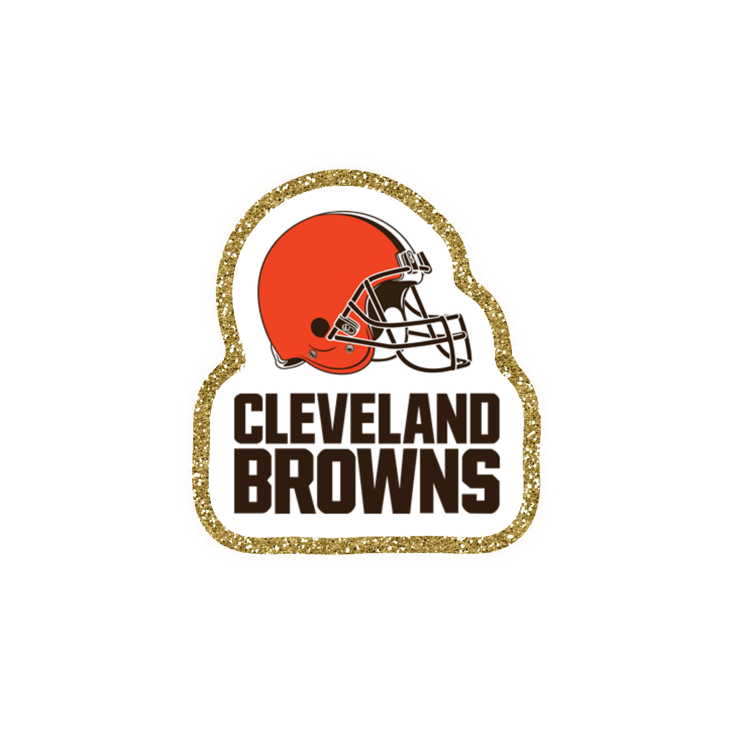 Cleveland Browns Football Iron On Glitter Sports Patch