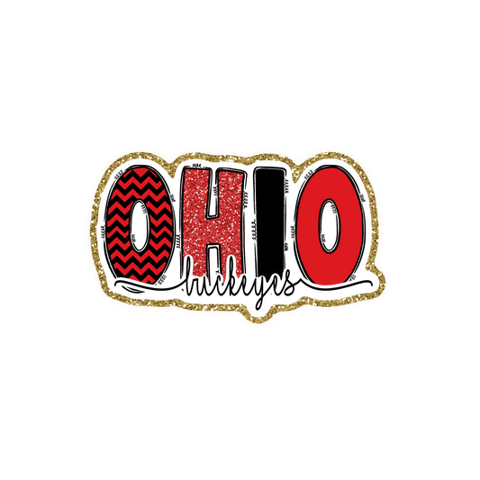 Ohio State Football Iron On Glitter Sports Patch