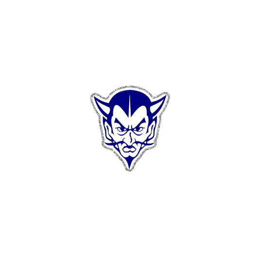 Blue Devils Football Iron On Glitter Sports Patch