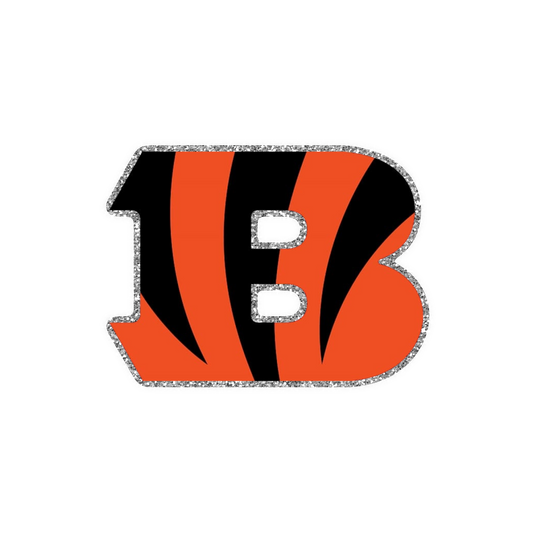 Bengals Football Iron On Glitter Sports Patch