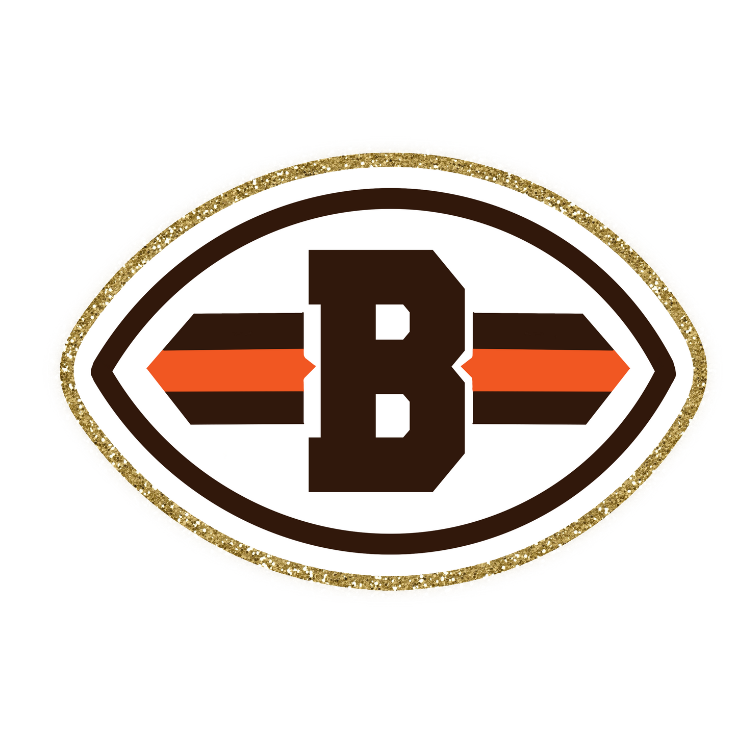 Cleveland Browns Football Iron On Glitter Sports Patch