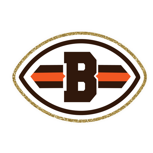 Cleveland Browns Football Iron On Glitter Sports Patch