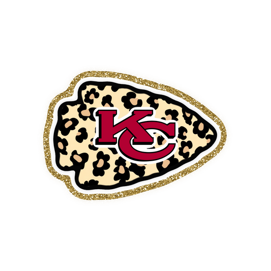 Kansas City Chiefs Football Iron On Glitter Sports Patch
