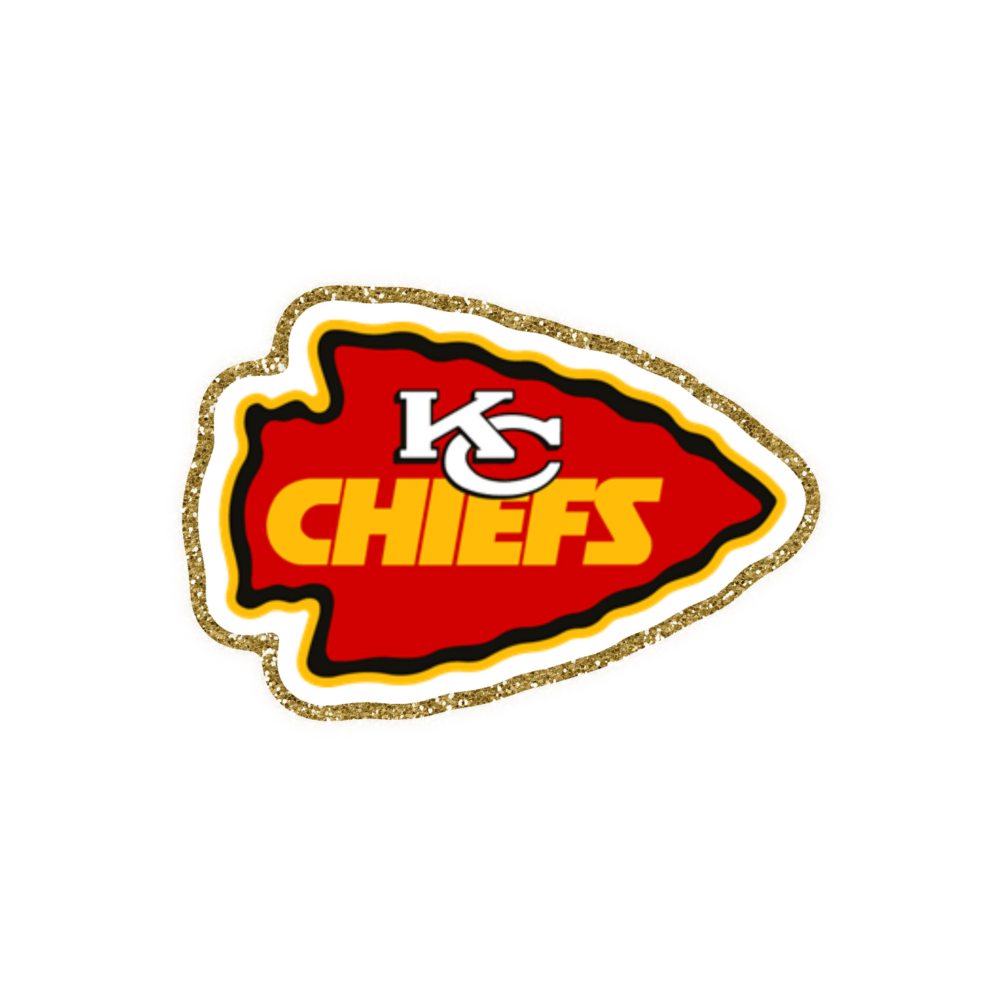 Kansas City Chiefs Football Iron On Glitter Sports Patch