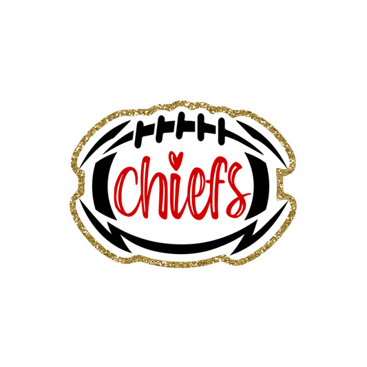 Kansas City Chiefs Football Iron On Glitter Sports Patch