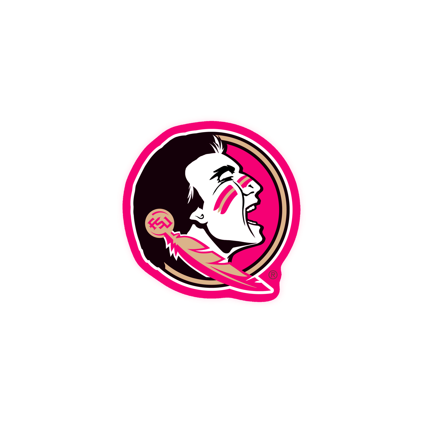 FSU Football Iron On Glitter Sports Patch