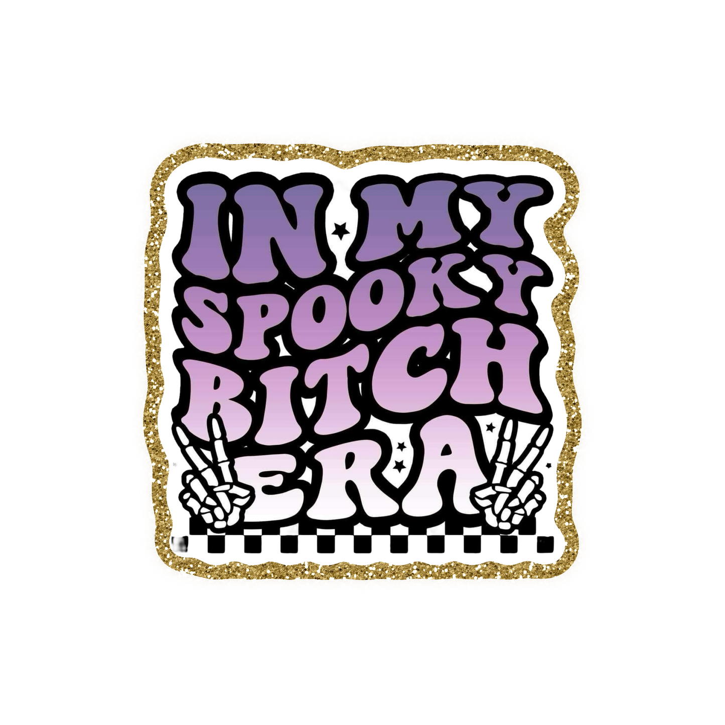 Spooky Bitch Iron On Glitter Pop Culture Patch