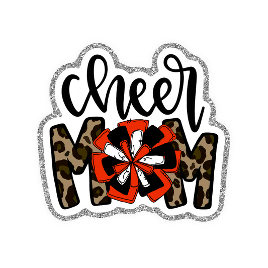 Cheer Mom Football Iron On Glitter Sports/Pop Culture Patch