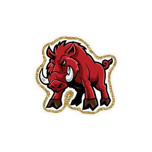 Arkansas Football Iron On Glitter Sports Patch
