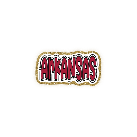 Arkansas Football Iron On Glitter Sports Patch