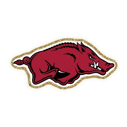 Arkansas Football Iron On Glitter Sports Patch