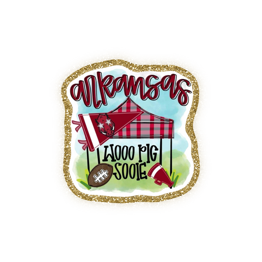 Arkansas Football Iron On Glitter Sports Patch