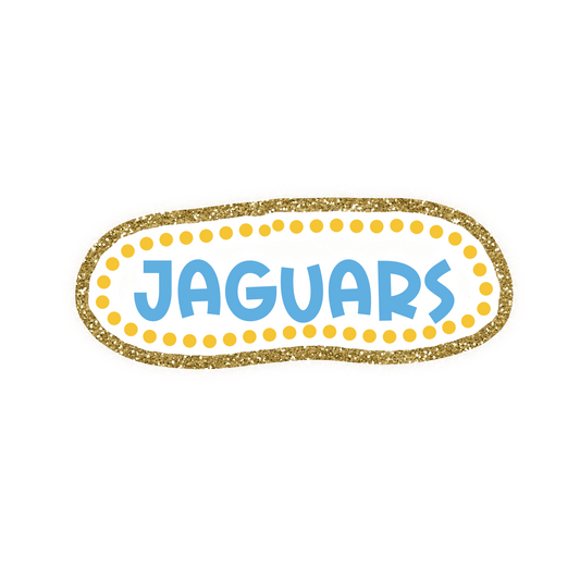 Southern Jaguars Football Iron On Glitter Sports Patch