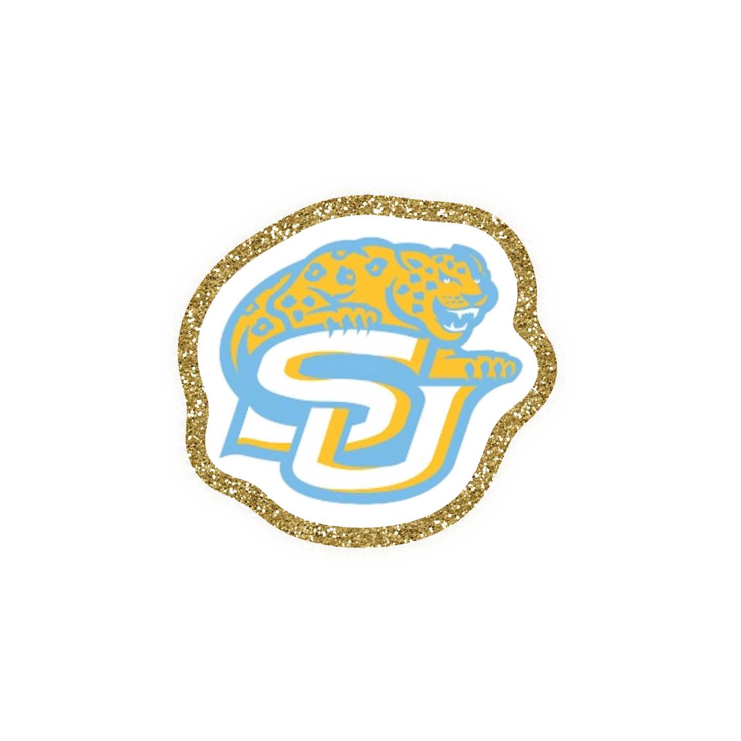 Southern Jaguars Football Iron On Glitter Sports Patch