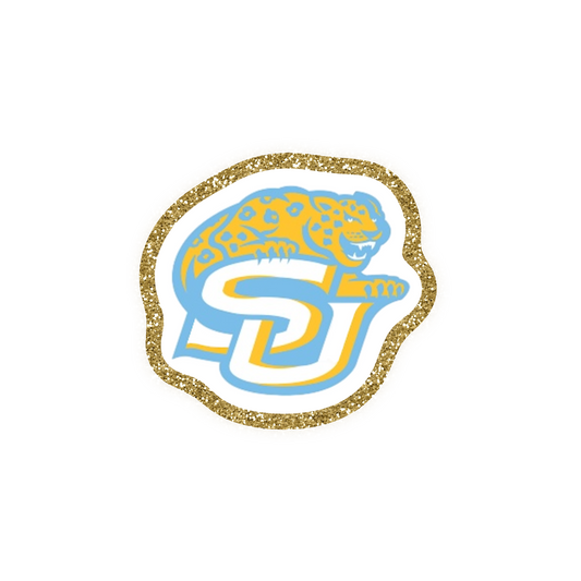 Southern Jaguars Football Iron On Glitter Sports Patch