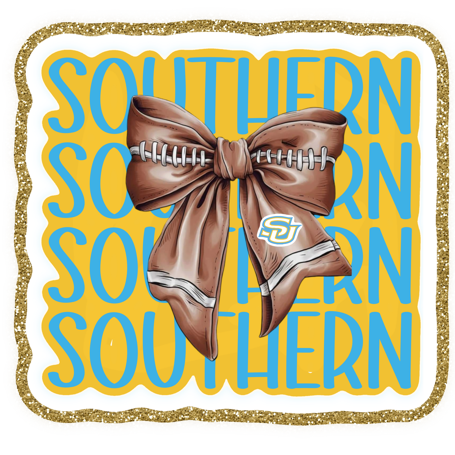 Southern Jaguars Football Iron On Glitter Sports Patch