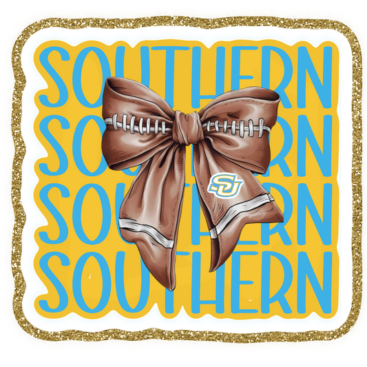 Southern Jaguars Football Iron On Glitter Sports Patch