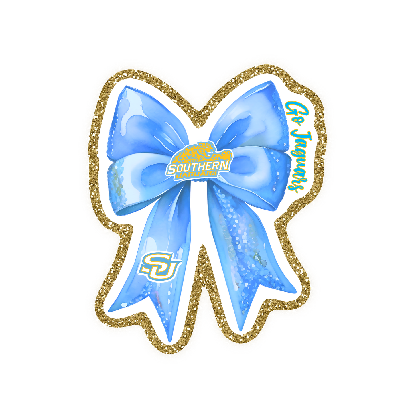 Southern Jaguars Football Iron On Glitter Sports Patch