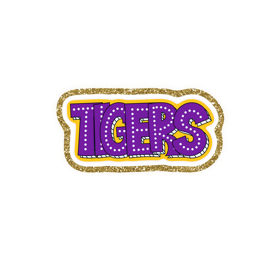 LSU Football Iron On Glitter Sports Patch