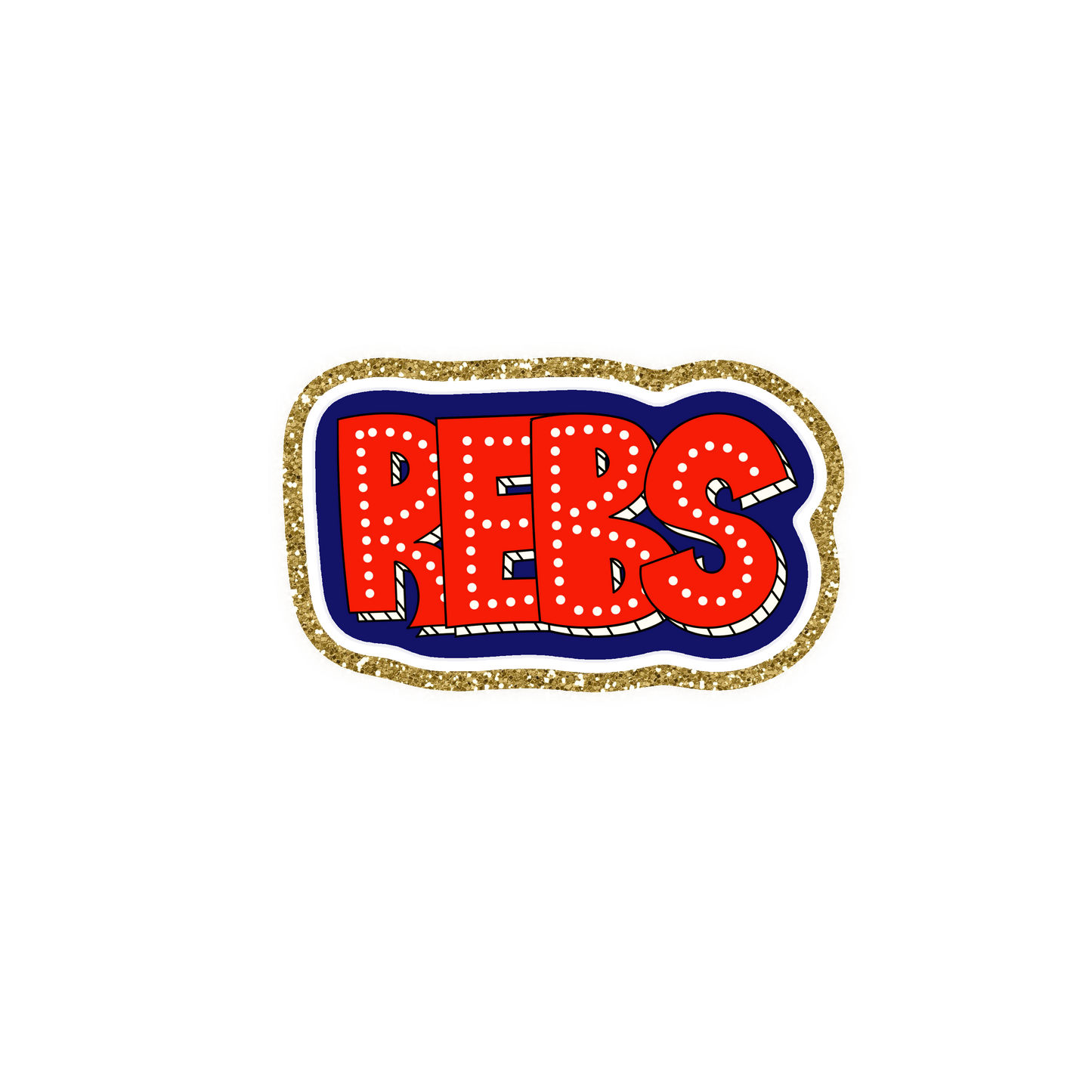 Ole Miss Football Iron On Glitter Sports Patch