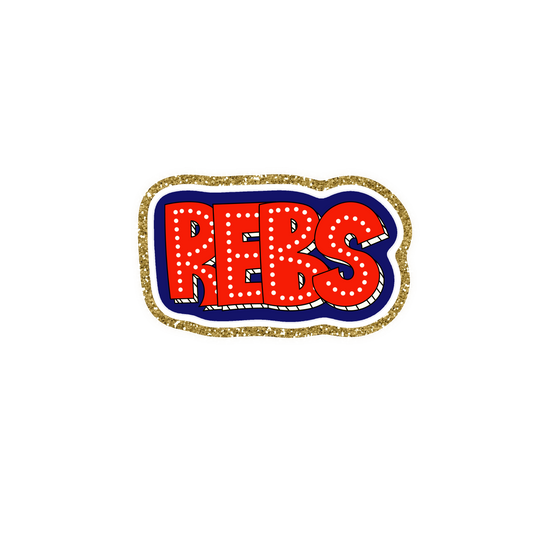 Ole Miss Football Iron On Glitter Sports Patch