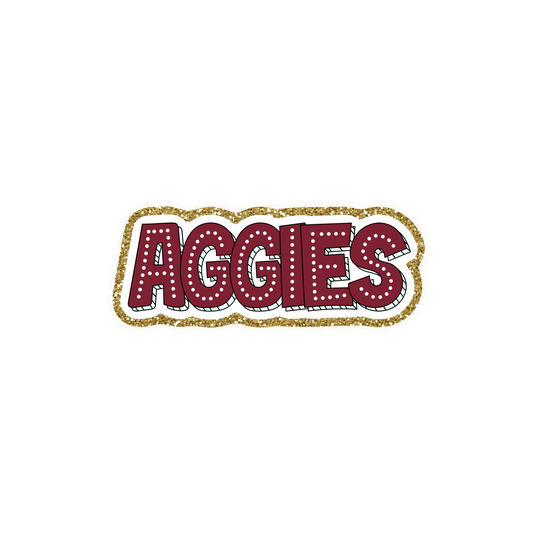 Texas A&M Football Iron On Glitter Sports Patch