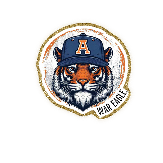 Auburn Football Iron On Glitter Sports Patch