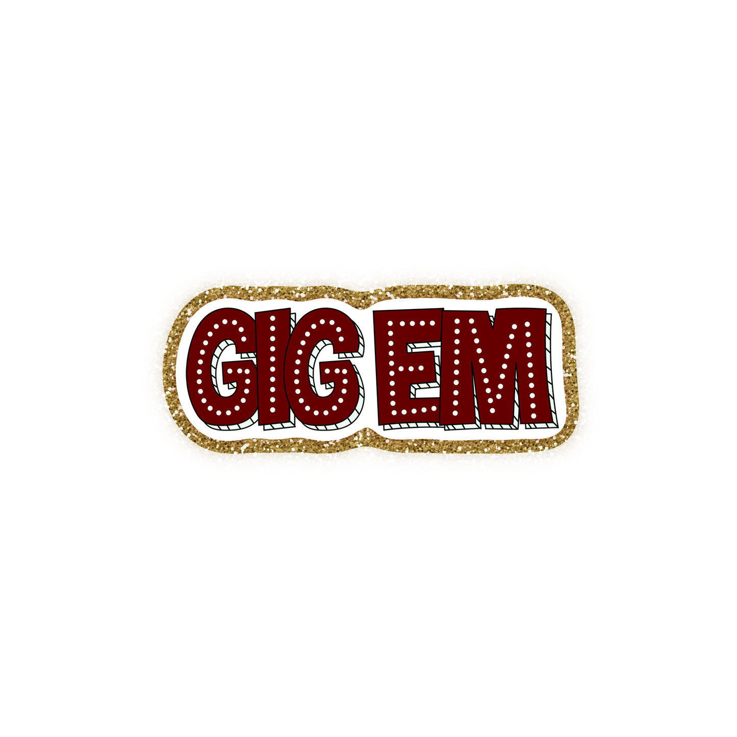 Texas A&M Football Iron On Glitter Sports Patch