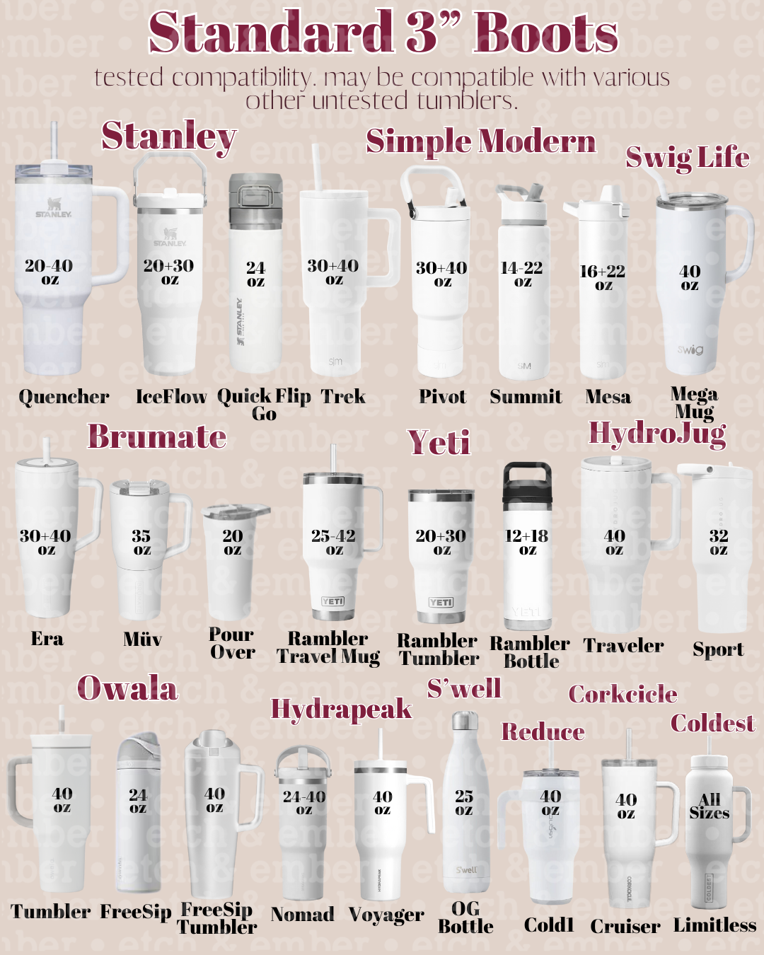 Pucker Peach Coquette WAFFLE Tumbler Boot