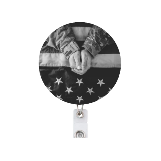 US Veteran Military Patriotic Badge Reel