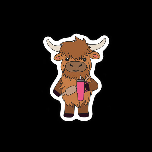 Badge Reel Bougie Highland Cow