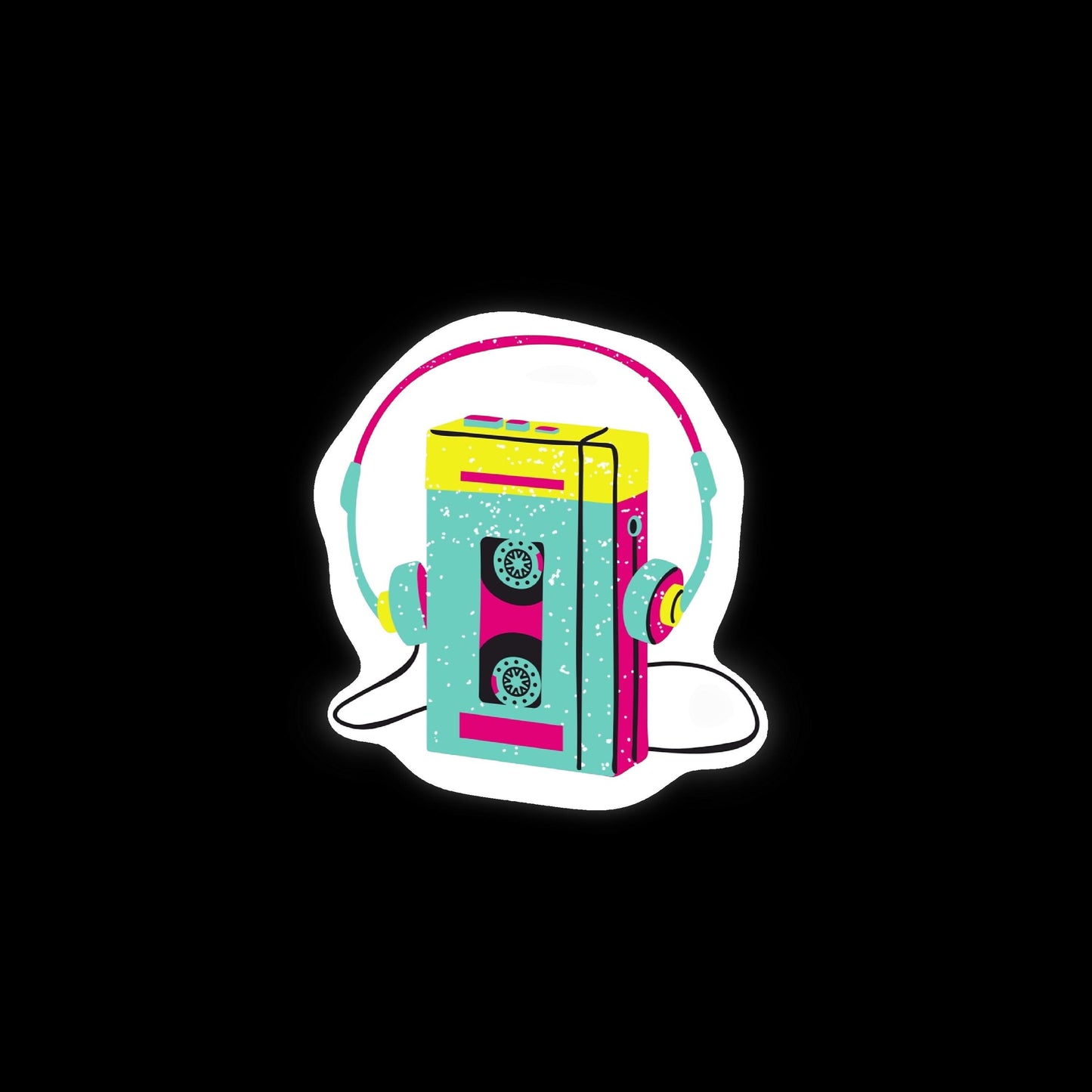 retro Walkman Badge Reel