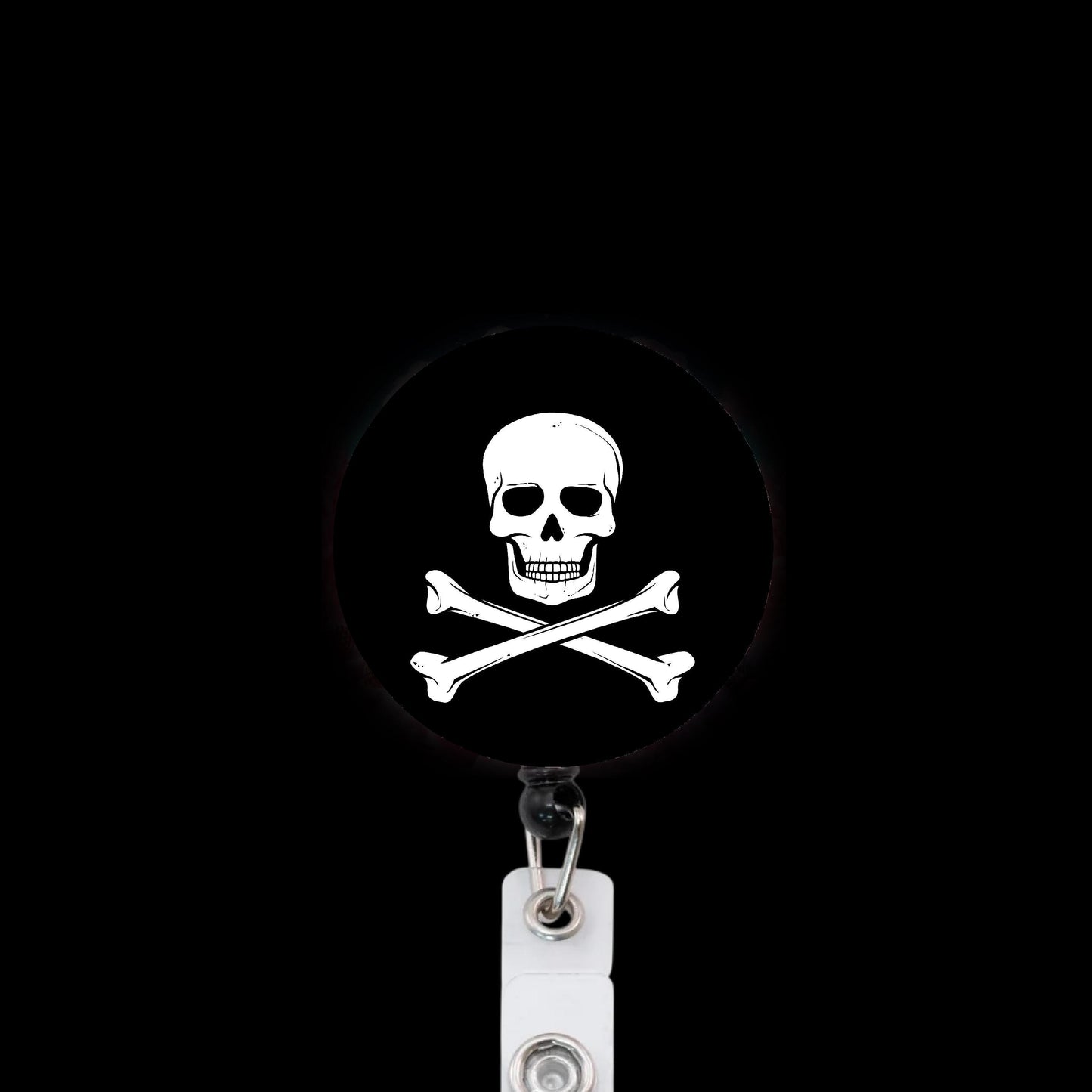 Pirate Skull And Crossbones Badge Reel