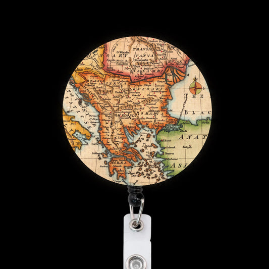 Vintage Maps Badge Reel