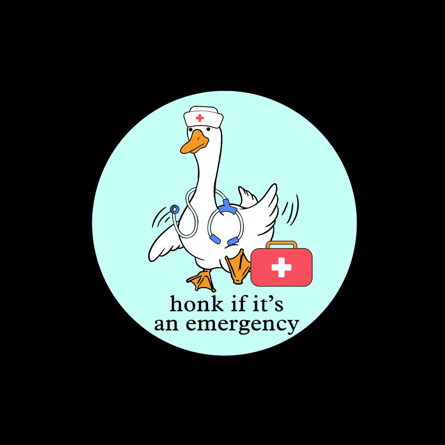 Honk If It’s An Emergency Silly Goose Badge Reel