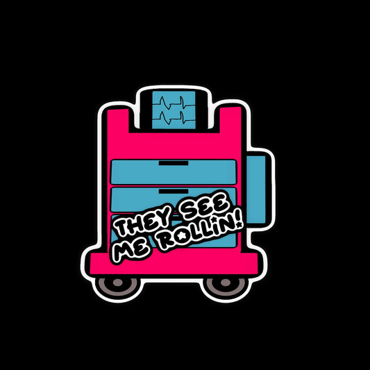 They See Me Rolling Crash Cart Badge Reel