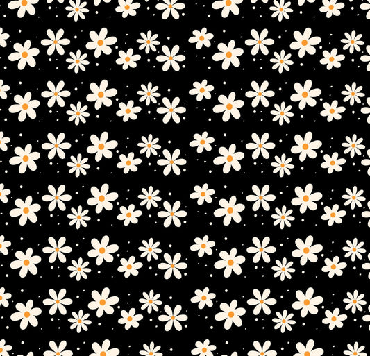 GlamCard™ Black Daisies Shoe (Croc) Charm  Card